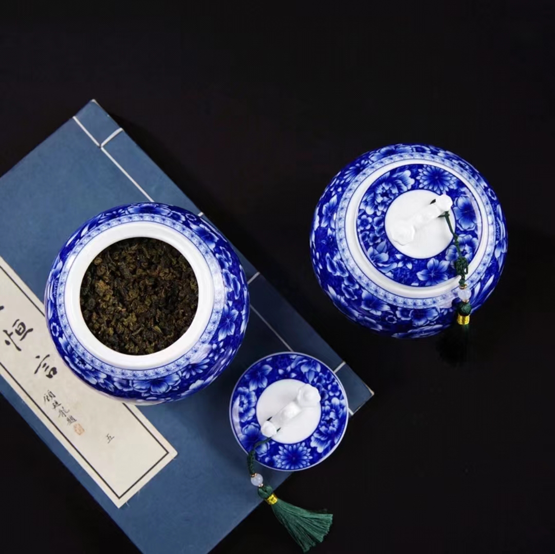 【汀和大福】復古青花瓷茶葉罐陶瓷密封罐 【汀和大福】復古青花瓷茶葉罐陶瓷密封罐